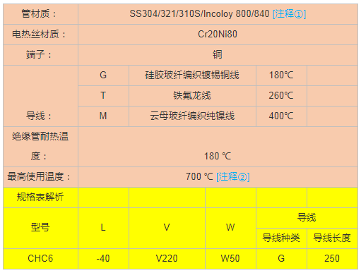 單頭電加熱管選型指導-技術參數(shù)選擇